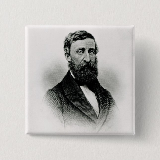 Chapa Cuadrada Henry David Thoreau (Anverso)