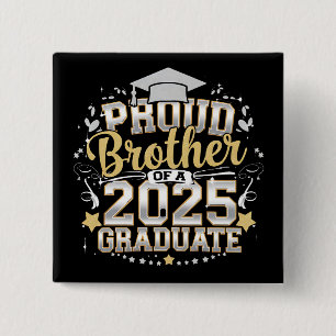 Chapa Cuadrada Hermano Orgulloso De Un Graduado 2025 Graduación