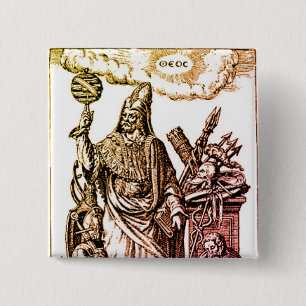 Chapa Cuadrada Hermes Trismegistus (Hermes el triple más grande)