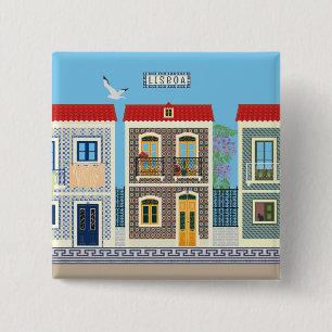 Chapa Cuadrada Hermosas casas portuguesas con azulejos o azulejos