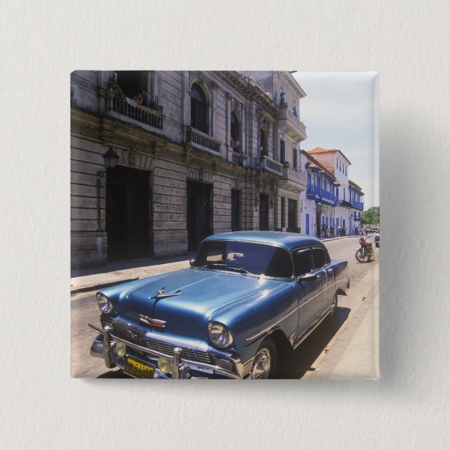 Chapa Cuadrada Hermoso Chevrolet clásico restaurado de (Anverso)