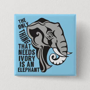 Chapa Cuadrada Hermoso elefante