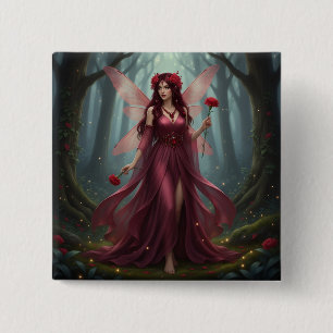 Chapa Cuadrada Hermoso Fairy de Garnet en Enero