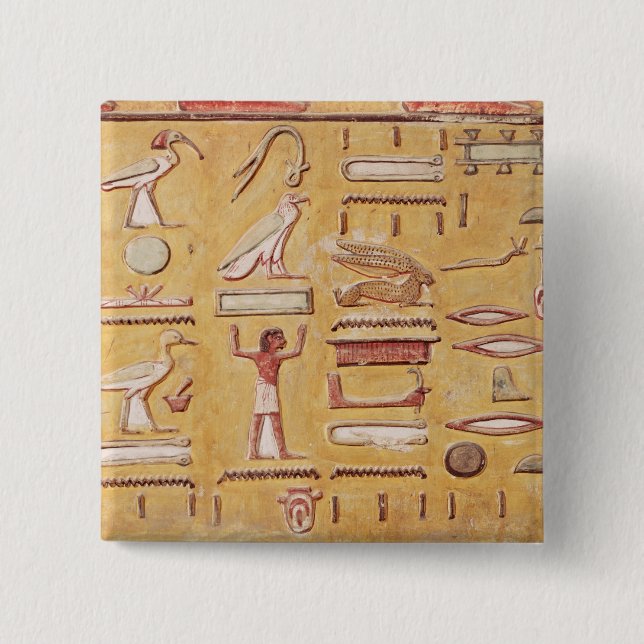 Chapa Cuadrada Hieroglyphics, de la tumba de Seti I (Anverso)