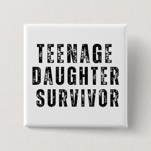 Chapa Cuadrada Hija adolescente sobreviviente de divertida cosech