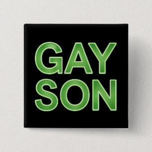 Chapa Cuadrada Hijo gay divertido Orgullo LGBTQ