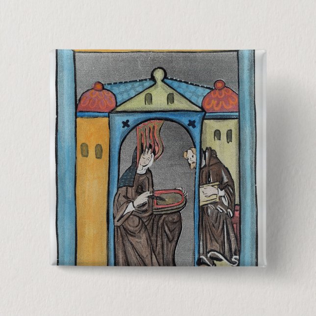 Chapa Cuadrada Hildegard de Bingen (Anverso)