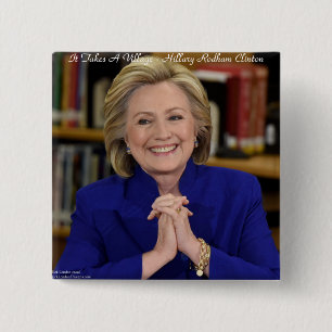 Chapa Cuadrada Hillary Clinton Regalo de Es Un Pueblo