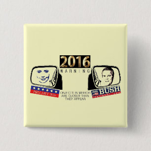 Chapa Cuadrada Hillary y Jeb 2016