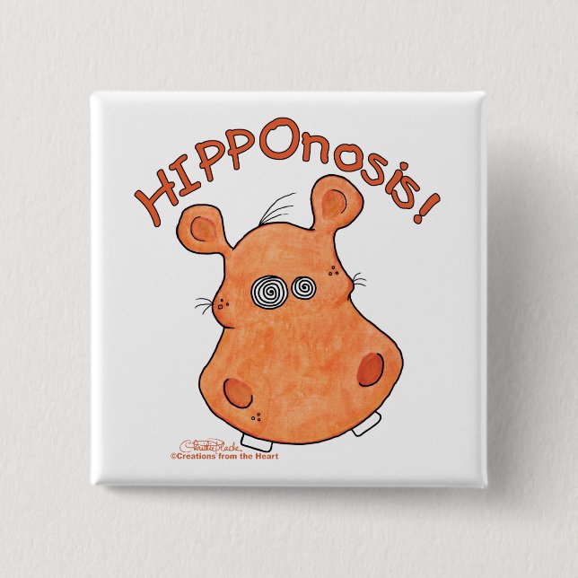 Chapa Cuadrada ¡HIPPOnosis! (Anverso)