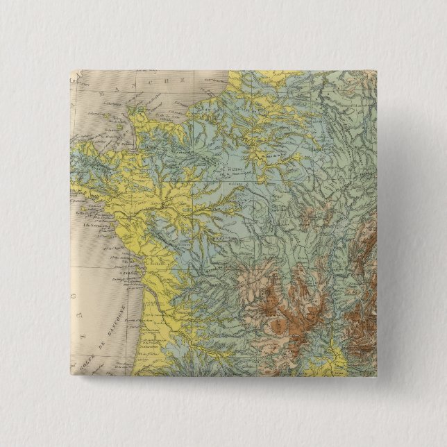 Chapa Cuadrada Hipsométrico en Francia (Anverso)