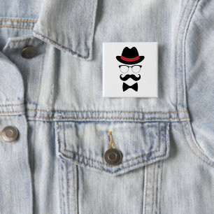 Chapa Cuadrada Hipster Gentleman Elements
