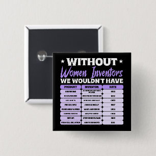 Chapa Cuadrada Historia de mujeres inventoras, Día de la Mujer Mo