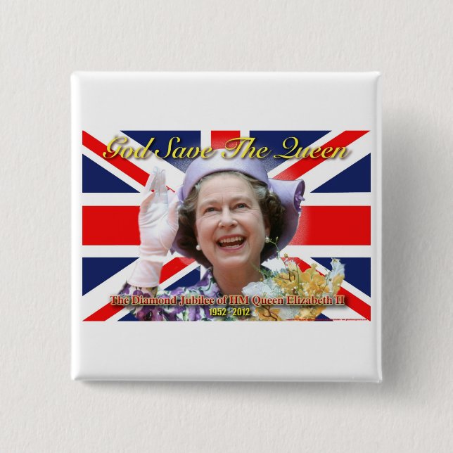 Chapa Cuadrada HM Queen Elizabeth II Diamond Jubilee (Anverso)