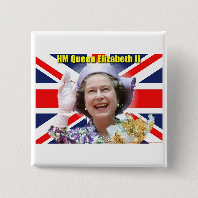 Chapa Cuadrada HM reina Elizabeth II (Anverso)