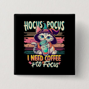 Chapa Cuadrada Hocus Focus - Necesito café para concentrarme