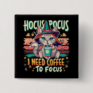 Chapa Cuadrada Hocus Focus - Necesito café para concentrarme