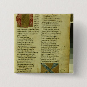 Chapa Cuadrada Hoja de la inscripción de Martin Luther