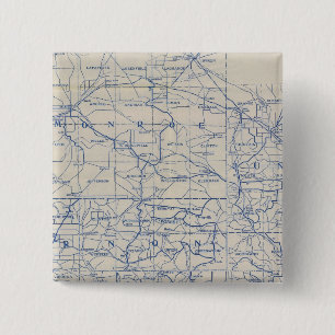 Chapa Cuadrada Hoja de ruta para bicicletas de Wisconsin