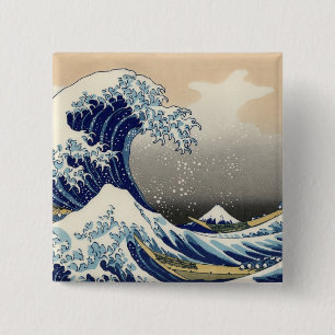 Chapa Cuadrada Hokusai: La gran onda de Kanagawa