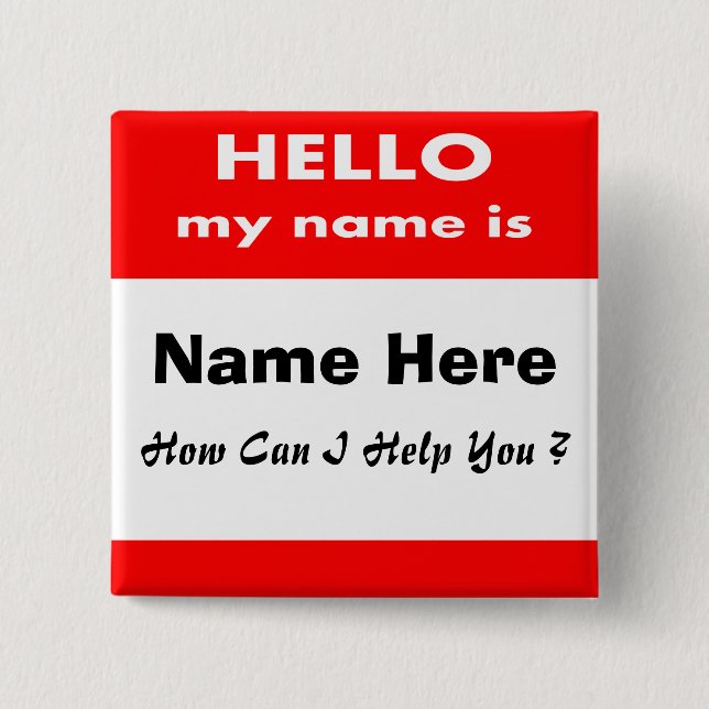 Chapa Cuadrada Hola (Anverso)