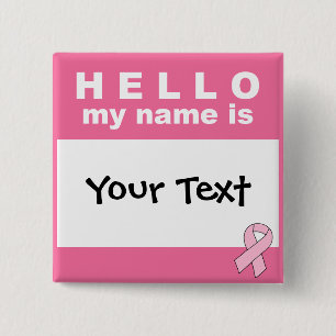 Chapa Cuadrada Hola su texto de mi nombre (aquí) se personaliza