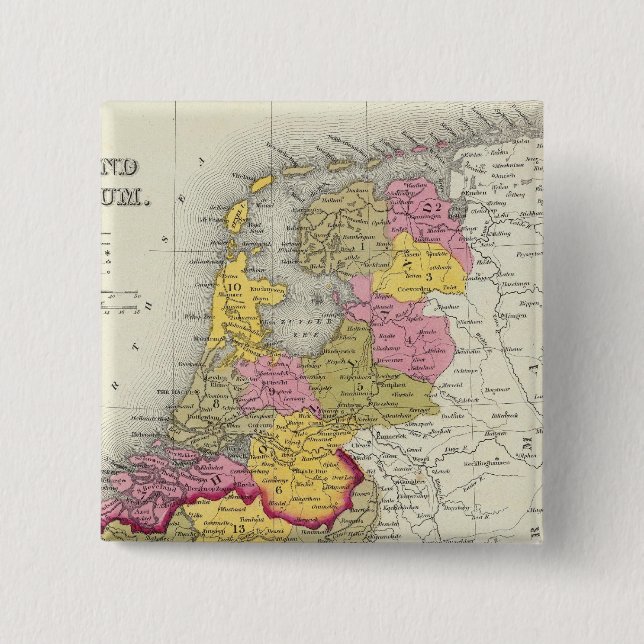 Chapa Cuadrada Holanda Y Bélgica (Anverso)