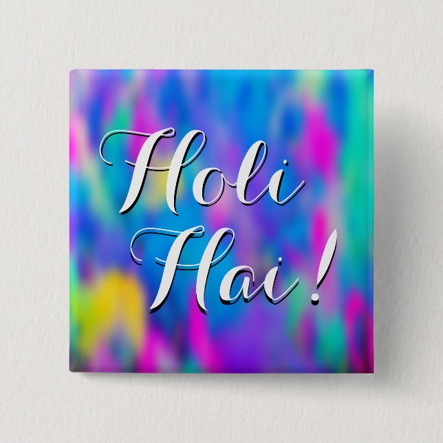 Chapa Cuadrada HOLI Festival de Colores 2 + tus ideas (Anverso)