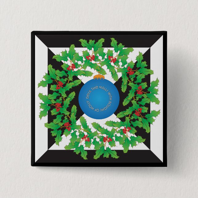 Chapa Cuadrada Holly Button (Anverso)