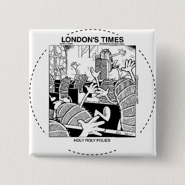 Chapa Cuadrada Holy Roly Polies Funny (Anverso)