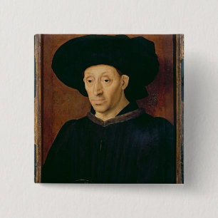 Chapa Cuadrada Hombre con un vidrio de vino