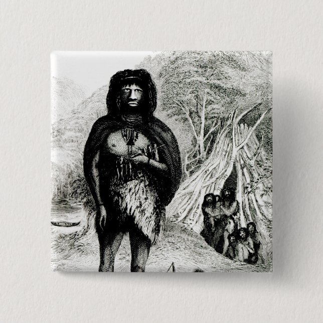 Chapa Cuadrada Hombre de Fugian (Anverso)