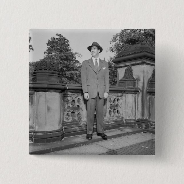 Chapa Cuadrada Hombre en gorra (Anverso)