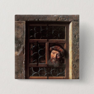Chapa Cuadrada Hombre en una ventana, 1653