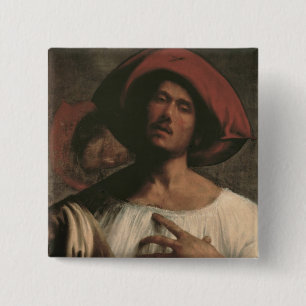 Chapa Cuadrada Hombre joven que canta