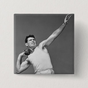 Chapa Cuadrada Hombre que lanza Shotput