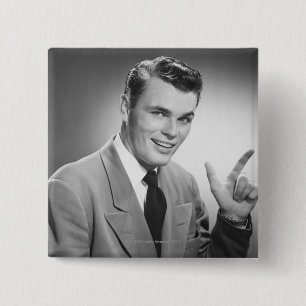 Chapa Cuadrada Hombre que señala 2