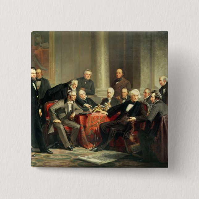 Chapa Cuadrada Hombres de progreso (Anverso)