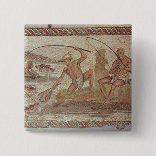 Chapa Cuadrada Hombres que pescan en el Nilo