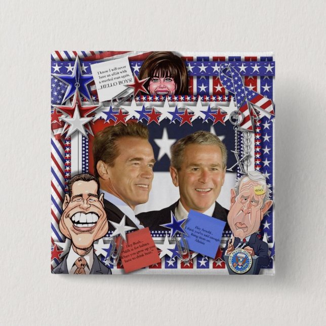 Chapa Cuadrada Hombres y Monica Lewinsky casados (Anverso)