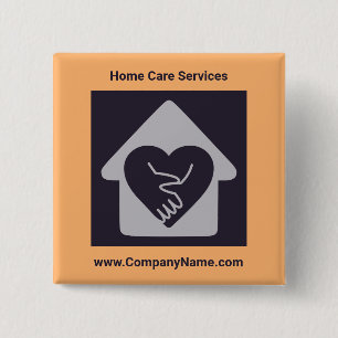 Chapa Cuadrada Home Care Custom Logo & Custom Text Promotional  B
