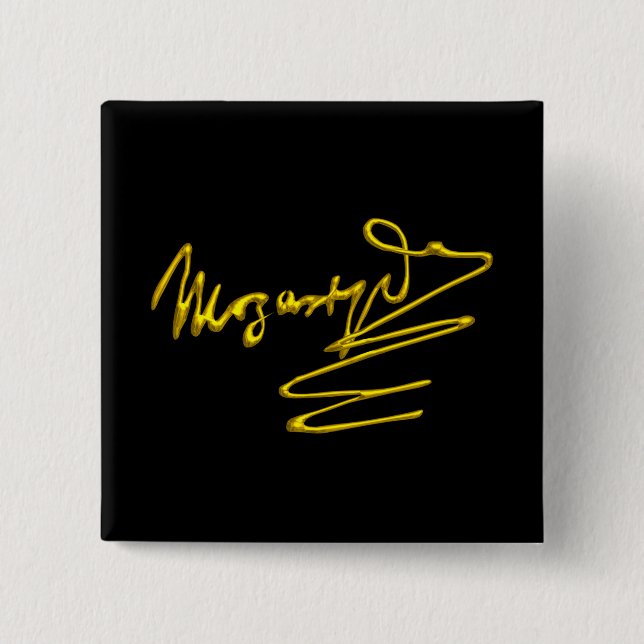 Chapa Cuadrada HOMENAJE A MOZART Gold Signature De Composer Negro (Anverso)