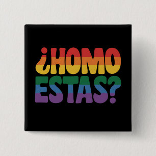 Chapa Cuadrada Homo Estas Divertido Español Mexicano Aliado Gay L