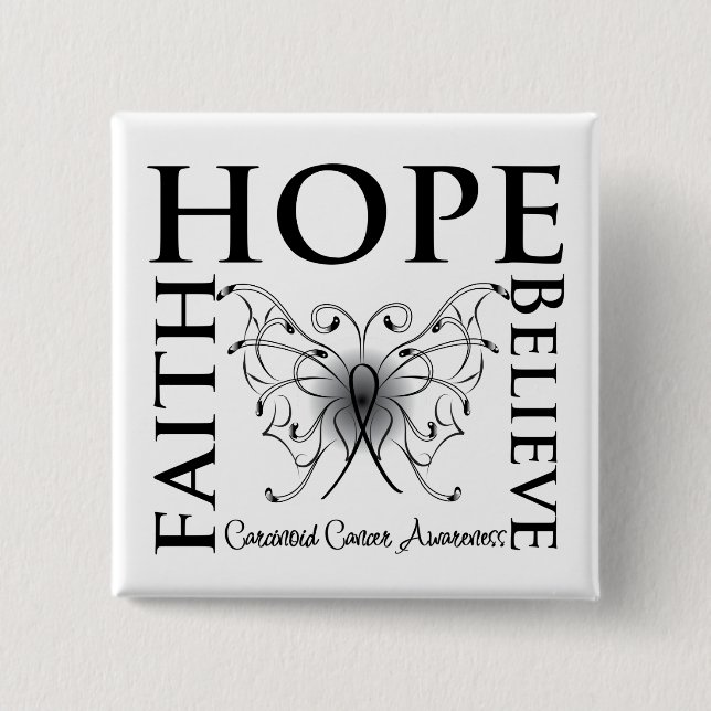 Chapa Cuadrada Hope Belith Faith - Cáncer de Carcinoides (Anverso)