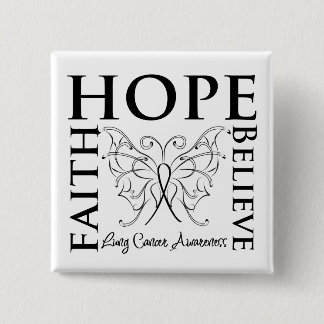Chapa Cuadrada Hope Belith Faith - Cáncer de pulmón