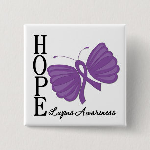 Chapa Cuadrada Hope Butterfly Lupus