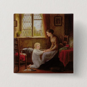 Chapa Cuadrada Hora de acostarse, 1890 (aceite en el panel)