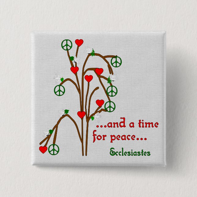 Chapa Cuadrada Hora para la paz (Anverso)