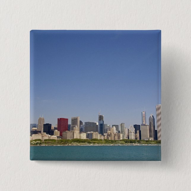Chapa Cuadrada Horizonte de Chicago, Illinois, EE. UU. (Anverso)