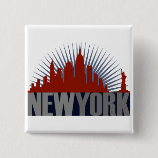 Chapa Cuadrada Horizonte de la Ciudad de Nueva York